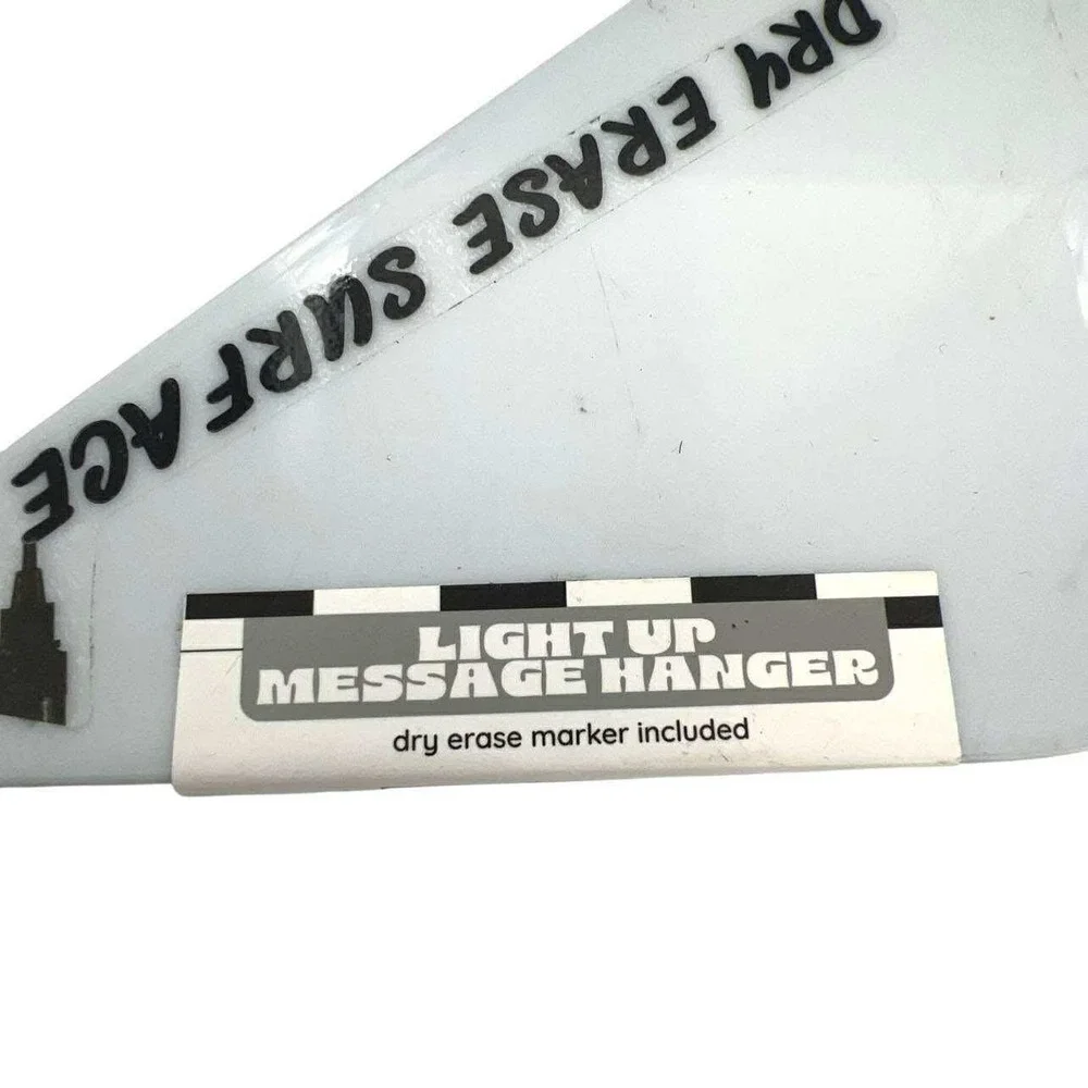 Light Up Message Hanger Dry Erase w/Marker Office Decor 8.5x4 Diamond Shaped NIB
